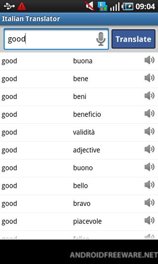 italian translatir